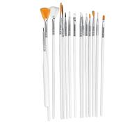 Annadue 15 Pcs Cookies Brushes Set, Soft Bristle Fondant Sugar DIY Tools, Complete Range Cake Decorating Brushes, Food Paint Brush Set for Baking