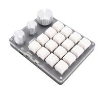 Annadue 16 Key Mechanical Gaming Keyboard 3 Knobs Programmable Keypad with BT 2.4G Wired 3 Modes Customizable Shortcut Keys for OS X (White)