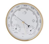 Annadue 180mm Wall Hanging Barometer Thermometer Hygrometer, Brass Finish