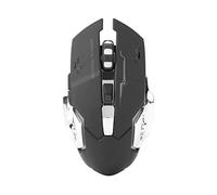 Annadue 2.4G Wireless Gaming Mouse, Ergonomic Mice with Adjustment DPI (up to 2400DPI), Colorful LED Light, Large Capacity Rechargeable Battery, for PC Laptop Desktop for PUGB for CF (Black)