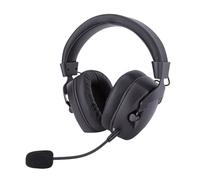 Annadue 2.4GHz Wireless Gaming Headset, Bluetooth 5.4 Headphones with Noise Canceling, 50mm Driver, RGB Light, 1200mAh Long Battery, for PC Game Music (Black)
