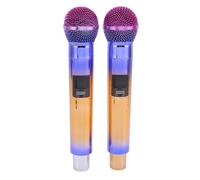 Annadue 2.4GHz Wireless Microphones, Rechargeable Dual Handheld Cordless Metal Mic System Karaoke Mic Set, for Singing,Speech, Church, Party, Home KTV, DJ,Wedding