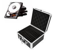 Annadue 2.5 Inch Hard Drive Case, 20 Bays Double Protection HDD Storage Box Suitcase with Security Lock, External Hard Drive Carrying Case for 2.5 Inch Hard Drive
