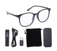 Annadue 2.7K HD WiFi Connected Glasses Camera - Wearable Head Mounted Sports DV, 110° Wide Angle, Dual Mic Audio Recording, for Outdoor Sports Business Use (Black)