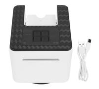 Annadue 2 in 1 Automatic Card Shuffler and Dealer, 180 or 360 Degrees Rotation, Low Noise Motor, Shock Absorbing Base, Adjustable Card Guide for Poker Game Nights