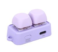 Annadue 2 Keys Bluetooth Macro Keypad, Mini Programmable Copy Paste Keyboard with RGB Backlit, Wireless Custom Macropad for Laptop E Book (Purple)