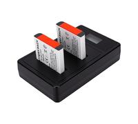 Annadue 2 Pack 1800mAh Camera Battery, Dual Slot LED Charger with Type C USB Input for DSC W130 W210 W230 W275 W300 H50 H70 HX7 HX10