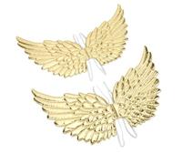 Annadue 2 Pcs Kids Wing Costume with Clear 3D Pattern Fabric Cosplay (Gold)