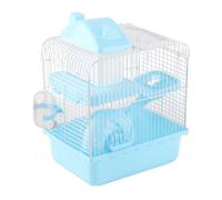 Annadue 2 Tier Hamster Cage, Large Space Small Pet Hamster Cage with High Chassis, Home for Syrian Dwarf Gerbils Mice (Blue)