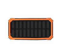 Annadue 20000mAh Portable Solar Power Bank DIY Kit, Fast Charging Dual USB Mobile Power Bank with Single Crystal Solar Panel for Outdoor Travel Camping Sports (Orange)