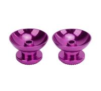 Annadue 2Pcs Aluminum Alloy Metallic Joystick, Metal Analog Thumbsticks Stick Controller for Handheld Game Console Accessories, Textured Design, Bright Colors, Ideal Replacement (Purple)