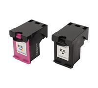 Annadue 2pcs Ink Cartridges, 63XL Colour + Black Print Cartridge for Envy 4520 4512 4516 Officejet 4650 3830 5255 3831 Deskjet 3634 3639 Printers