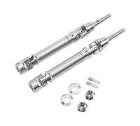 Annadue 2Pcs RC Front Drive Shaft Stainless Steel for 4x4 RC Car | Adjustable Length, Stainless Steel Material, Rustproof and Durable, Smooth Power Transmission, for 4x4 RC Truck