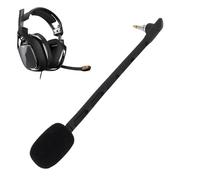 Annadue 2pcs Replacement Microphone for A40 Gaming Headset Detachable Boom Mic with Gold Plated Plug Noise Cancelling Clear Sound OFC Wire Core (Black)