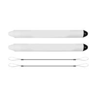 Annadue 2Pcs Stylus Pen for Touch Screens, Cute Ergonomic Stylus Pens with Tethers Replacement for Smartphones, Tablets, Touch Screen Devices (White)