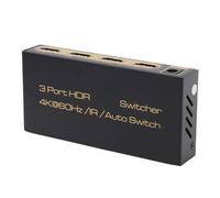 Annadue 3 in 1 Out HD Multimedia Interface Switcher, 4K 60Hz HDMI with Infrared Remote, 3 Inputs to 1 Output for 2160P 1080P, Supports DTS HD TrueHD, LED Status Indicator