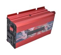 Annadue 300W Smart Power Converter with Display, 12V DC to AC Modified Sine Wave Inverter Aluminium Alloy for Home Use (Red)