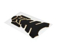 Annadue 3D Motorcycle Gas Tank Pad, Fuel Tank Protector Sticker Decoration, Traction Pad for Motorcycles, Anti Scratch Oil Cover Protector, Bike Guard Decals (Black gold edge)