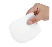 Annadue 3pcs Plastic Cream Scraper Dough Cutter Spatula Set - Food Grade PP Pastry Cake Decorating Tool with Serrated & Flat Blade, Non-Stick, Hanging Hook
