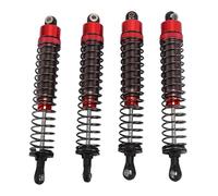 Annadue 4 Pack 110mm RC Oil Damper for 1/10 Scale Car (Red) | Anodized Aluminum Build, Adjustable Suspension, Off Road Bashing, Machined, Smooth Rebound