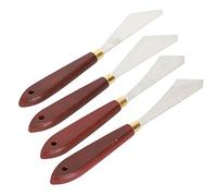 Annadue 4 Pack Stainless Steel Palette Knife, Oil Painting Spatula Set, Art Mixing Scraper, Palette Knife Tools for Acrylic Painting Canvas