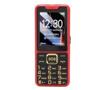 Annadue 4G Senior Phone with SOS Button, 2500mAh Battery and Big Buttons, 2.6in Shatterproof Display, Dual Flashlight, Voice Announcement for Elderly (Red)