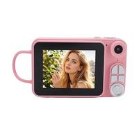 Annadue 4K 48MP Digital Camera with Auto Focus & Anti-Shake, 18x Zoom Dual Lens Vlogging Camera, Front and Rear for Travel, Selfies and YouTube Videos (Pink)