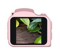 Annadue 4K 64MP Small Digital Camera with Fill Light and 19 Retro Filters, 1.54in HD Compact Camera, 78° Wide Angle Keychain Design for Students Travel (Pink)