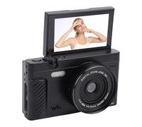 Annadue 4K 75MP Digital Camera, 18X Zoom WiFi Camera with 3 Inch 180 Flip Screen, Beautify Function, Slow Motion, 950mAh Battery (Black)
