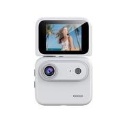 Annadue 4K Action Camera, High Definition Flip Style Outdoor Action Camera with a 143° Wide Angle Lens, Image Stabilization, 2.0 Inch Screen, 6 Hours,for Cycling Vlogs and Selfie (White)