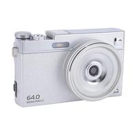 Annadue 4K Digital Camera Camcorder for Photography, 64MP Vlogging Mirrorless Camera with 3 Inch Flip Screen, 6X Digital Zoom, Auto Focus, AI Image Stabilization, for Beginner (Silver)