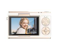 Annadue 4K Digital Camera for Photography 48MP Autofocus Vlogging Camera for YouTube Video 3'' Flip Screen Travel Cameras 18X Zoom Anti-Shake Compact Cameras (White)