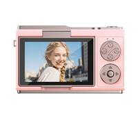 Annadue 4K Digital Camera for Photography 48MP Autofocus Vlogging Camera for YouTube Video 3'' Flip Screen Travel Cameras 18X Zoom Anti-Shake Compact Cameras (Pink)