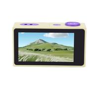 Annadue 4K Thumb Camera for Teens Photography, 1.97 Inch Screen Smart Filters Dual Lens Portable Keychain Camera with Fill Flash for Travel Gatherings (Yellow)