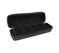Annadue 5 Slots Hard Watch Travel Case for Men, Portable Zipper Storage Organizer Box Watch Carrying Case with Soft Foam Pillows, Wrist Watch Organizer for Fathers Day, Black