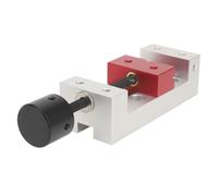 Annadue 50mm Mini Aluminum Flat Clamp Table Bench Vise, Drill Press Vice Fixing Tool for Workshop, Polished & Oxidized, CNC Machined