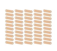 Annadue 50Pcs 23mm Double Hole Metal Pendant Labels Gold Charms | Jewelry Tag Charms, Handmade Craft Projects, Zipper Pull Ornament, Keyring Accent, Smooth Polished Surface