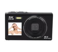 Annadue 5K Digital Camera, 80MP UHD Digital Cameras for Photography,with 18X Zoom, Compact Portable Vlogging Camara for Teens, Beginner Friendly Gift Pack, with 32GB SD Card (Black)