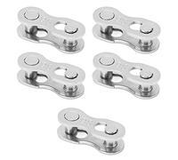 Annadue 5pairs Bicycle Missing Link, Corrosion Resistant, Rustproof Steel Bike Chain Quick Release Link, 11 Speed Master for Road Mountain Bike Chains (9 Speed)