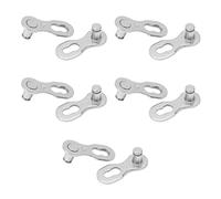 Annadue 5pairs Bicycle Missing Link, Corrosion Resistant, Rustproof Steel Bike Chain Quick Release Link, 11 Speed Master for Road Mountain Bike Chains (6/7/8 speed universal)