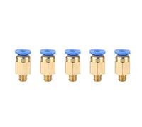 Annadue 5PCS 3D Printer Accessories PC4 M6 Straight Pneumatic Connector for Nylon Tube and PU Hose