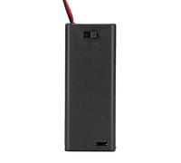 Annadue 5pcs AAA Battery Holder Case Box with Cover ON/OFF Switch Wire, 2x AAA Battery Base with Switch for Electronic Projects, Black Plastic Case for Power Supply (AAA2)