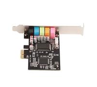Annadue 6 Channels Stereo Sound Card, Desktop Signal Conversion Hardware with Driver CD, PCI-E Sound Card for Computer Recording, Wired Interface Soundcard for DJ Studio Gaming