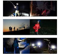 Annadue 6 Pack LED Headlamp Flashlight, 1000 Super Bright (red)