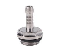 Annadue 6 PCS PC Water Cooling Fitting, Two Touch G1/4 Thread Barb Connector for Tube withSilicone, Reduce Resistance, Plating (6mm)