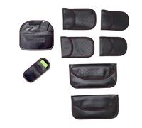 Annadue 6 Pieces Faraday Key Fob Protector, Lightweight Carbon Fiber Anti Theft Car Security Key Fob Case Pouch Replacement for Car Accessories