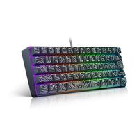 Annadue 61 Keys USB Wired Keyboard RGB Backlit Mechanical Feel Membrane Keyboard Compact 25 Key No Conflict with 8 Lighting Modes for PC Laptop Gaming