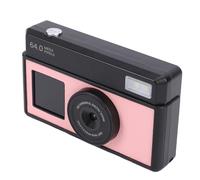 Annadue 64MP Dual Screen Digital Camera, Selfie Camera with 4K Video Recording, 18X Zoom, Auto Focus, Electronic Stabilization (Black and Pink)