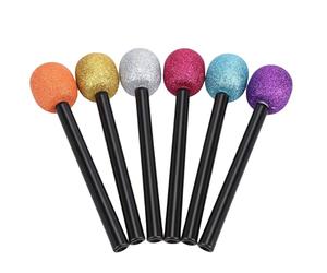 Annadue 6PCS Glitter Microphone Props Made of Sturdy Plastic, Perfect for Stage Performances and Fun Party Favors, Ideal for Kids' Entertainment in Various Occasions, 10.63x2.17x0.75in