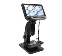 Annadue 7 Inch Digital Biological Microscope, 1080P 12MP LCD Screen Microscope Magnifier with 500X 2000X Dual Lens 10 Adjustable LED Lights, PC View for Laboratory Medical